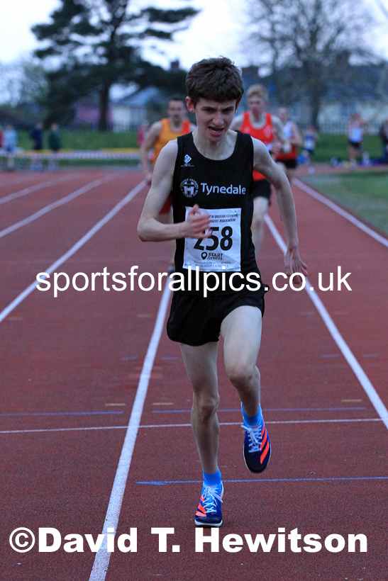 1500 metres, 2022 NEGP No. 1,  Monkton Stadium, April 20th, on a very cold night. Photo: David T. Hewitson/Sports for All Pics